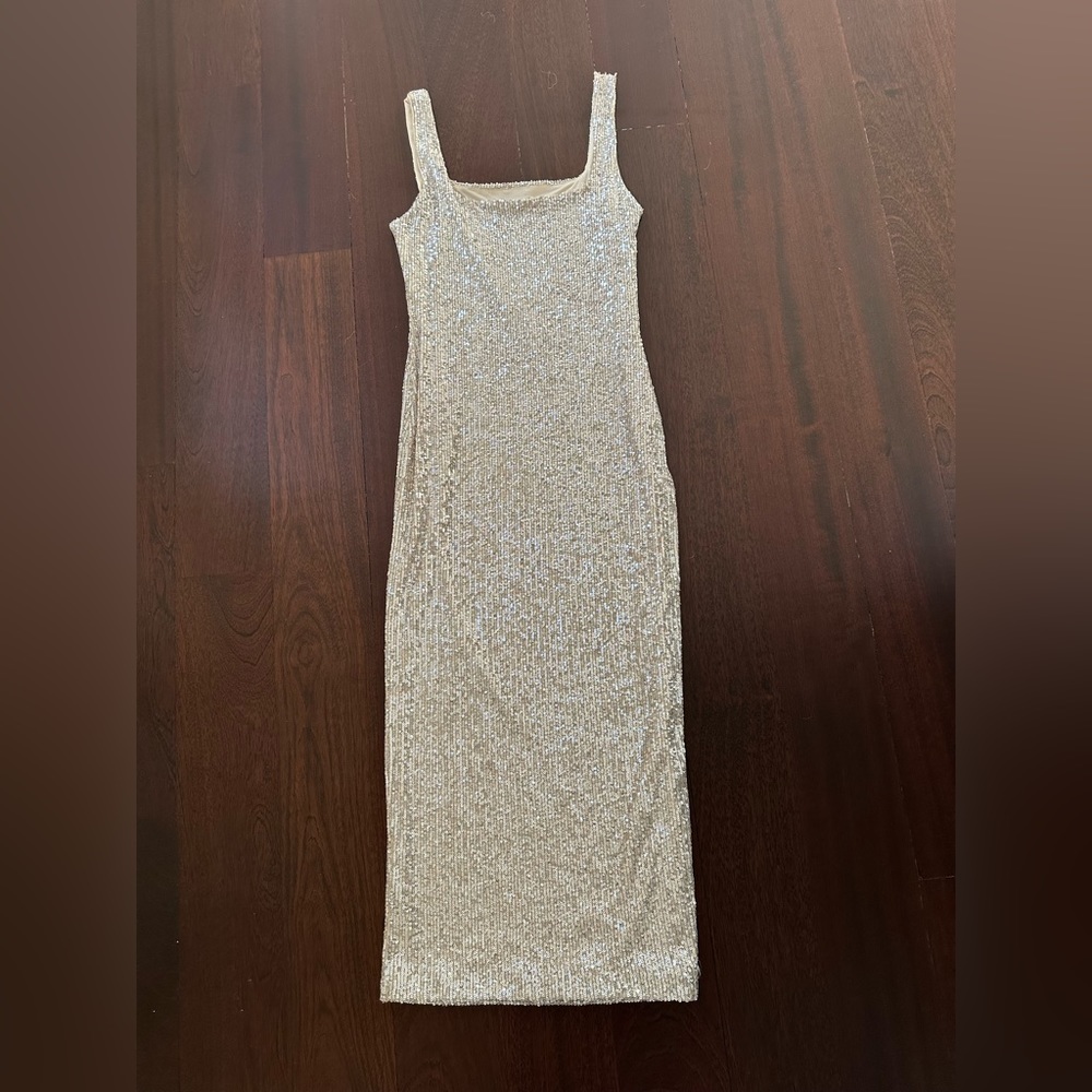 Gold sequence dress from Meshki size Medium